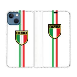 Housse Cuir Portefeuille Pour Iphone 14 (6.1) Voyage Italie 3 Blanc