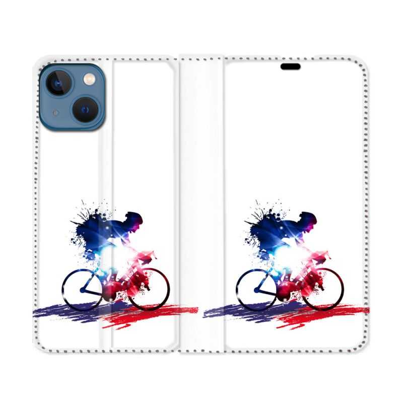 Housse Cuir Portefeuille Pour Iphone 14 (6.1) Sport Cyclisme France