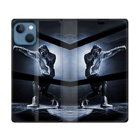 Housse Cuir Portefeuille Pour Iphone 14 (6.1) Sport Boxe Poing
