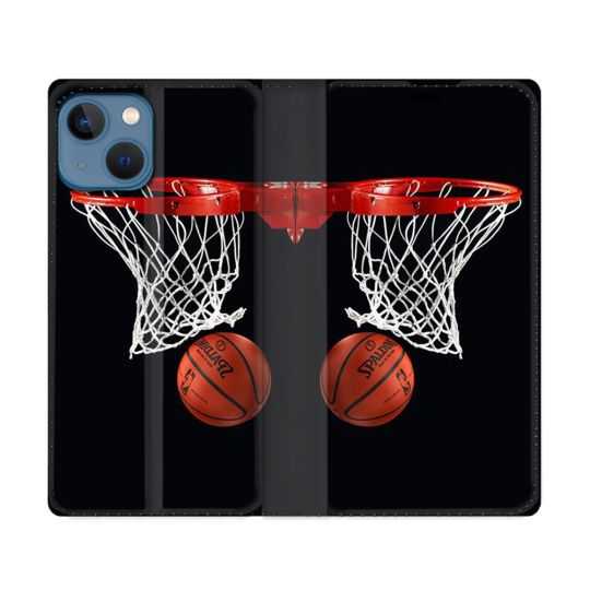 Housse Cuir Portefeuille Pour Iphone 14 (6.1) Sport Basket Panier