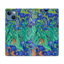 Housse Cuir Portefeuille Pour Iphone 14 (6.1) Peinture Iris