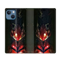 Housse Cuir Portefeuille Pour Iphone 14 (6.1) Manga Solo Leveling Igris