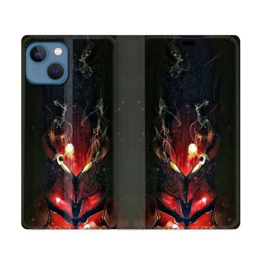 Housse Cuir Portefeuille Pour Iphone 14 (6.1) Manga Solo Leveling Igris