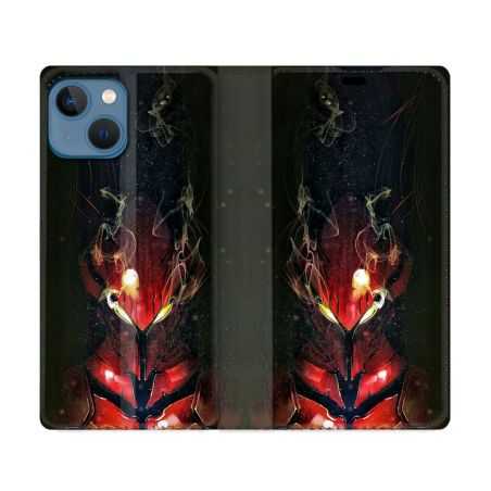 Housse Cuir Portefeuille Pour Iphone 14 (6.1) Manga Solo Leveling Igris