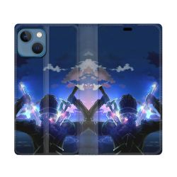 Housse Cuir Portefeuille Pour Iphone 14 (6.1) Manga SAO sword Art Online Epee