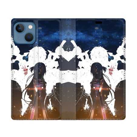 Housse Cuir Portefeuille Pour Iphone 14 (6.1) Manga SAO sword Art Online Asuna