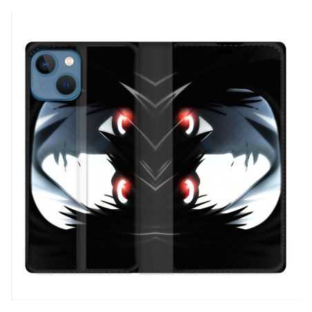 Housse Cuir Portefeuille Pour Iphone 14 (6.1) Manga Death Note L