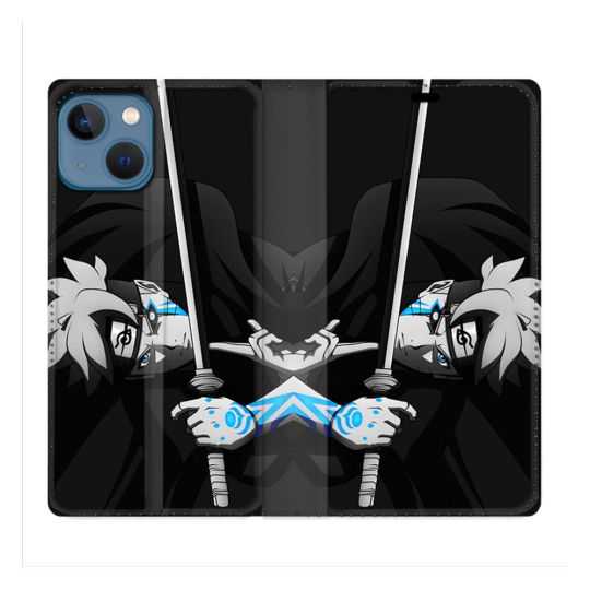 Housse Cuir Portefeuille Pour Iphone 14 (6.1) Manga Boruto Epée