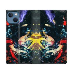 Housse Cuir Portefeuille Pour Iphone 14 (6.1) Manga Boruto Eclair