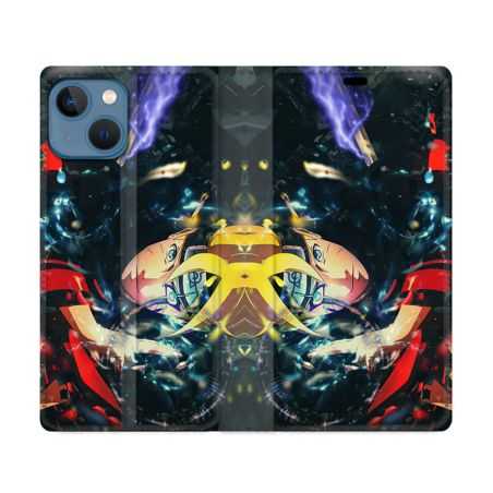 Housse Cuir Portefeuille Pour Iphone 14 (6.1) Manga Boruto Eclair