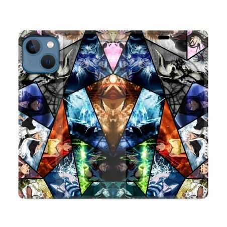 Housse Cuir Portefeuille Pour Iphone 14 (6.1) Manga Bleach Pele Mele