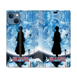 Housse Cuir Portefeuille Pour Iphone 14 (6.1) Manga Bleach Lune