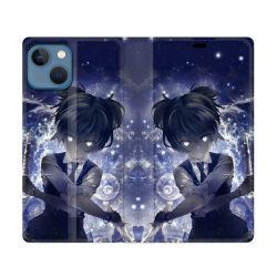 Housse Cuir Portefeuille Pour Iphone 14 (6.1) Manga Assassination Classroom Nagisa