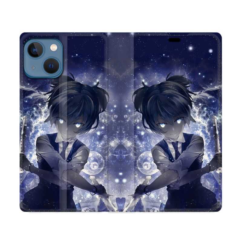 Housse Cuir Portefeuille Pour Iphone 14 (6.1) Manga Assassination Classroom Nagisa