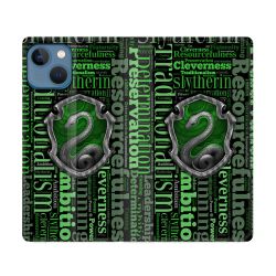 Housse Cuir Portefeuille Pour Iphone 14 (6.1) Harry Potter Serpentar