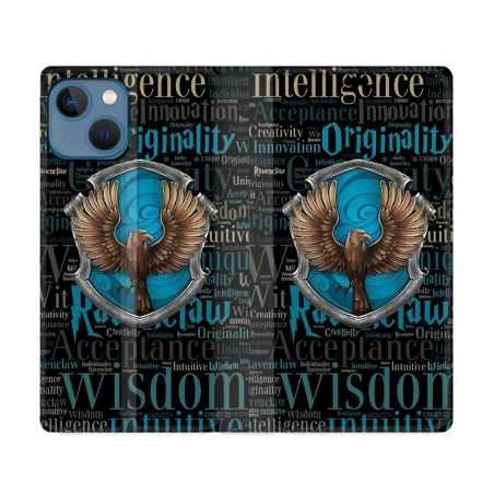 Housse Cuir Portefeuille Pour Iphone 14 (6.1) Harry Potter Serdaigle