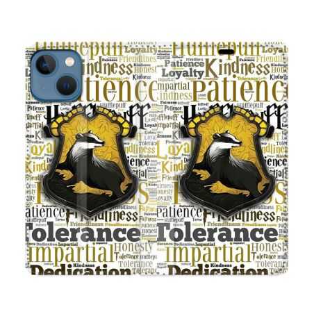 Housse Cuir Portefeuille Pour Iphone 14 (6.1) Harry Potter Poursouffle