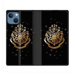 Housse Cuir Portefeuille Pour Iphone 14 (6.1) Harry Potter Poudlard