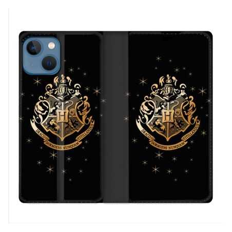 Housse Cuir Portefeuille Pour Iphone 14 (6.1) Harry Potter Poudlard