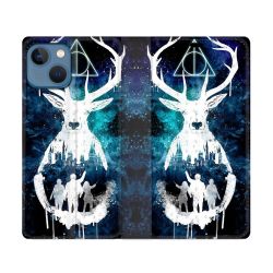 Housse Cuir Portefeuille Pour Iphone 14 (6.1) Harry Potter Patronome