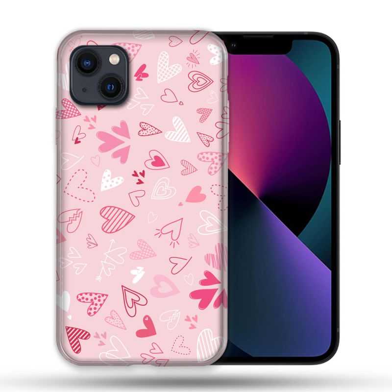 Coque Compatible MagSafe Pour Iphone 14 Pro Max (6.7) Amour Ptis Coeurs