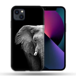 Coque Compatible MagSafe Pour Iphone 14 Pro Max (6.7) Animal Elephant Noir