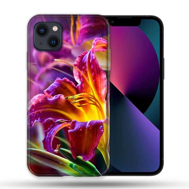 Coque Compatible MagSafe Pour Iphone 14 Pro Max (6.7) Fleur Lys Color