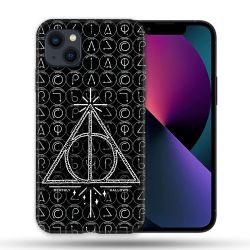 Coque Compatible MagSafe Pour Iphone 14 Pro Max (6.7) Harry Potter Hollows Triangle Noir