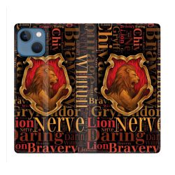 Housse Cuir Portefeuille Pour Iphone 14 (6.1) Harry Potter Griffondor