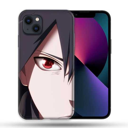 Coque Compatible MagSafe Pour Iphone 14 Pro Max (6.7) Manga Naruto Sasuke visage