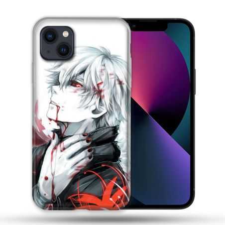 Coque Compatible MagSafe Pour Iphone 14 Pro Max (6.7) Manga Tokyo Ghoul Kaneki Blanc