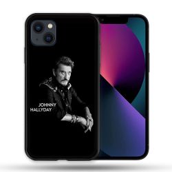 Coque Compatible MagSafe Pour Iphone 14 Pro Max (6.7) Musique Johnny Hallyday Noir
