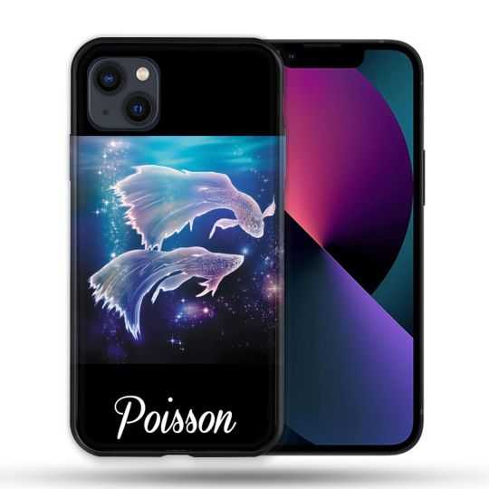 Coque Compatible MagSafe Pour Iphone 14 Pro Max (6.7) Signe Zodiaque 2 Poisson