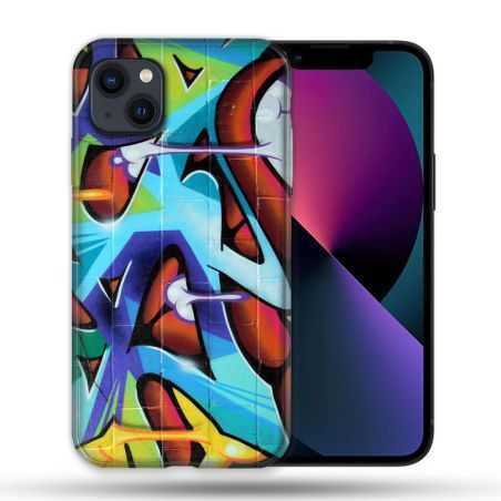 Coque Compatible MagSafe Pour Iphone 14 Pro Max (6.7) Street Art Graf Color