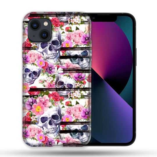 Coque Compatible MagSafe Pour Iphone 14 Pro Max (6.7) Tete de Mort Pattern