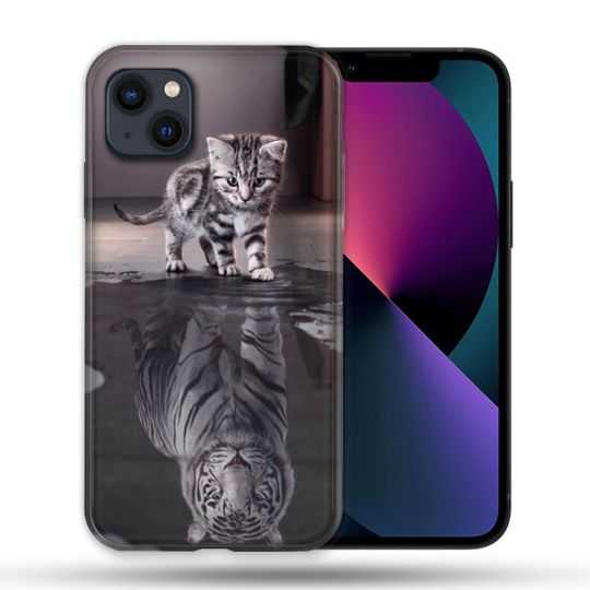 Coque Pour Iphone 14 Pro Max (6.7) Animal Chat Reflet