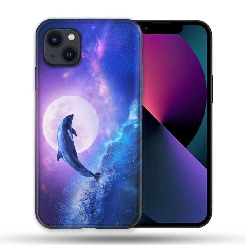 Coque Pour Iphone 14 Pro Max (6.7) Animal Dauphin Vague