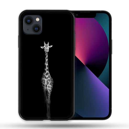 Coque Pour Iphone 14 Pro Max (6.7) Animal Girafe Noire