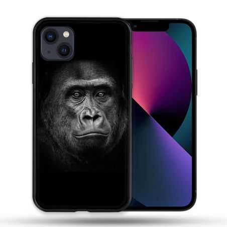 Coque Pour Iphone 14 Pro Max (6.7) Animal Gorille Noir