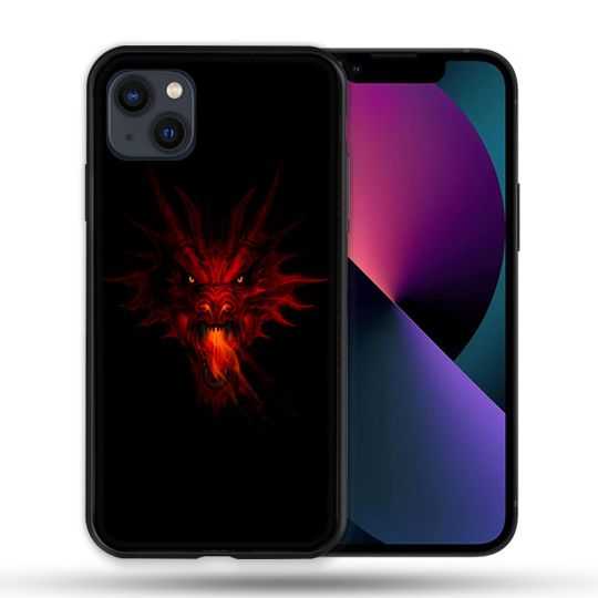 Coque Pour Iphone 14 Pro Max (6.7) Fantastique Dragon Feu