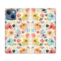 Housse Cuir Portefeuille Pour Iphone 14 (6.1) Animal Koala Pattern