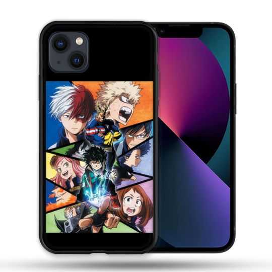 Coque Pour Iphone 14 Pro Max (6.7) Manga My Hero Academia Noir