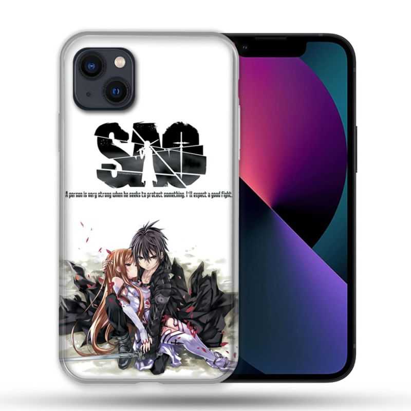 Coque Pour Iphone 14 Pro Max (6.7) Manga SAO sword Art Online Blanc