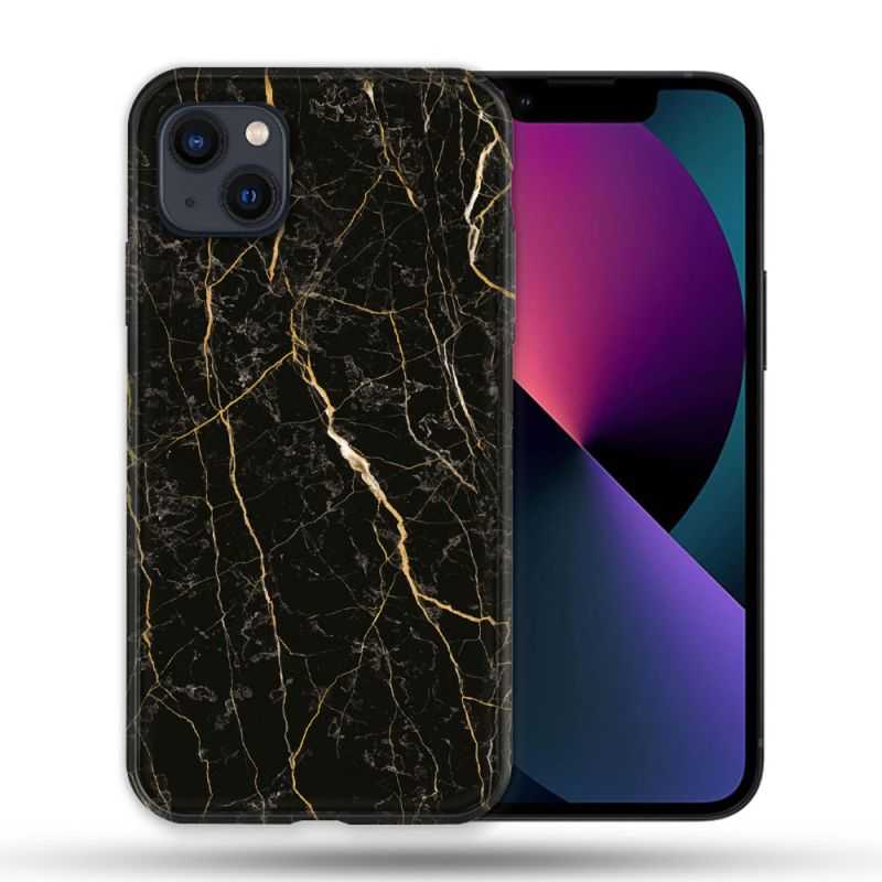 Coque Pour Iphone 14 Pro Max (6.7) Texture Marbre Noir