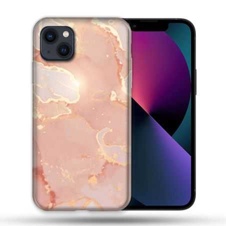 Coque Pour Iphone 14 Pro Max (6.7) Texture Marbre Rose