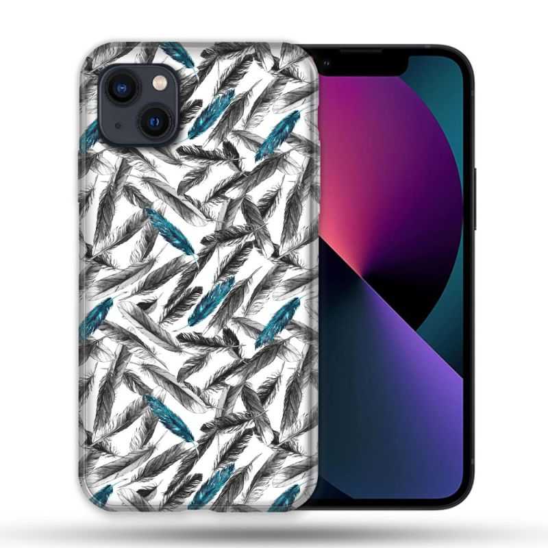 Coque Pour Iphone 14 Pro Max (6.7) Texture Plume Canard