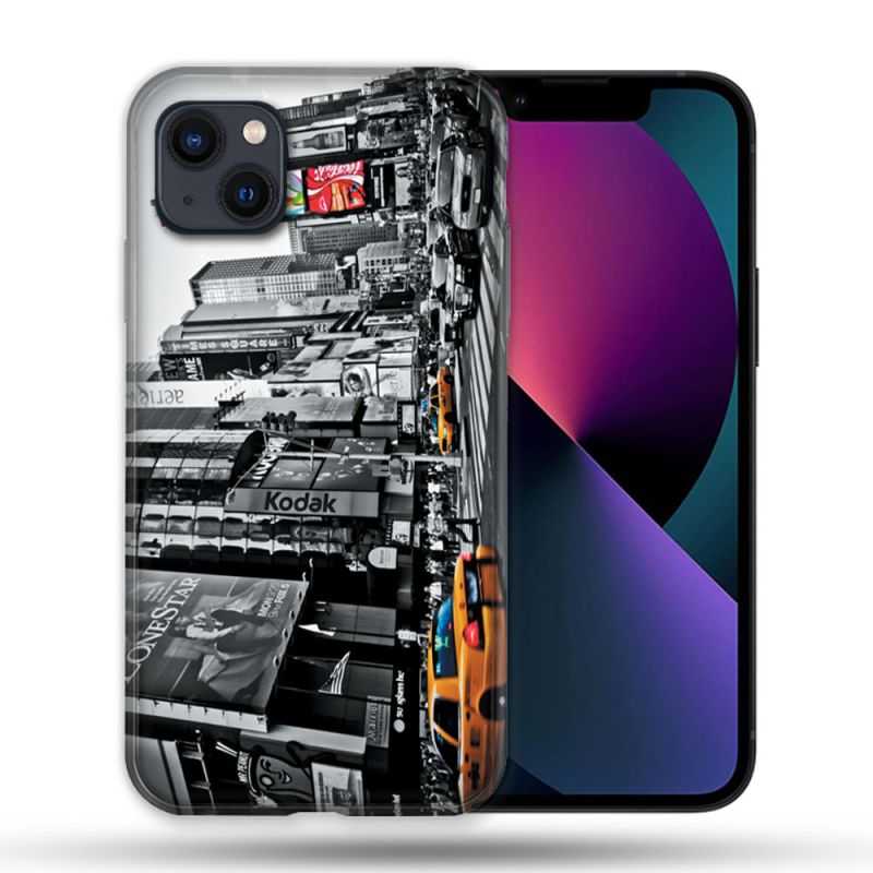 Coque Pour Iphone 14 Pro Max (6.7) Voyage Amerique USA New York Taxi
