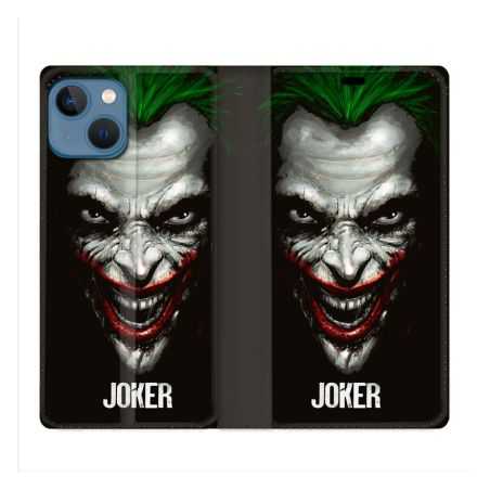 Housse Cuir Portefeuille Pour Iphone 14 (6.1) Joker Noir