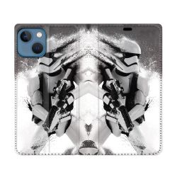 Housse Cuir Portefeuille Pour Iphone 14 (6.1) Star Wars - Trooper