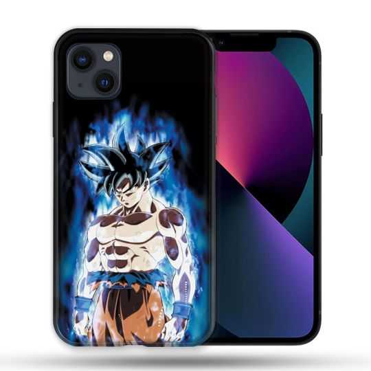 Coque Compatible MagSafe Pour Iphone 14 Max (6.7) Manga Dragon Ball Sangoku Noir